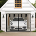 Aurelio TECH Magnetic Garage Door Screen 9x7 ft for Single Car – Easy Install, Black