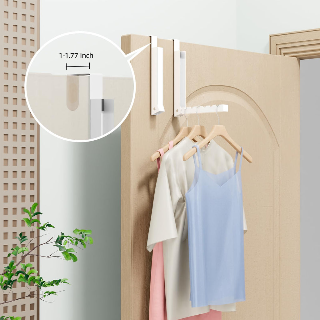 BAKON Over The Door Hanger Folding Drying Rack – 2 Pack, Space-Saving Indoor Laundry