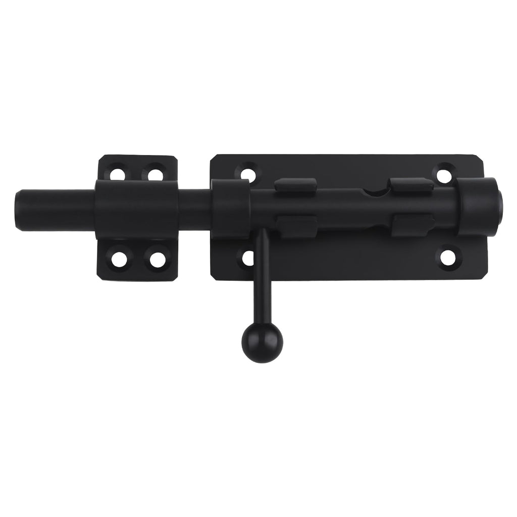 BAO YI LAI Barrel Bolt Latch – 6.3-Inch Heavy Duty Gate Lock, 304 Stainless Steel, Black