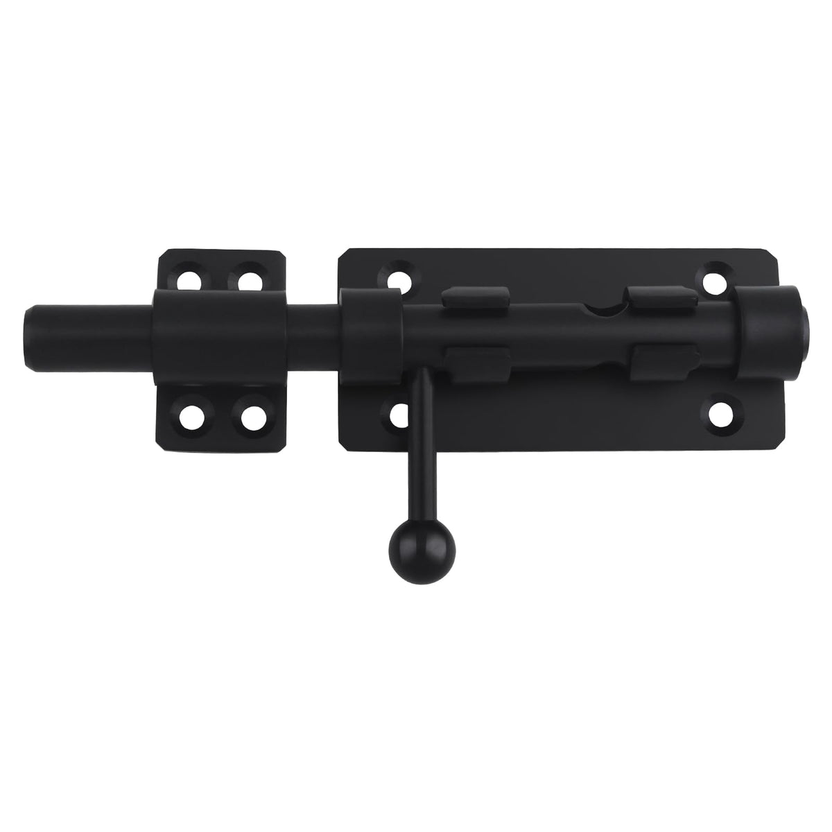 BAO YI LAI Barrel Bolt Latch – 6.3-Inch Heavy Duty Gate Lock, 304 Stainless Steel, Black
