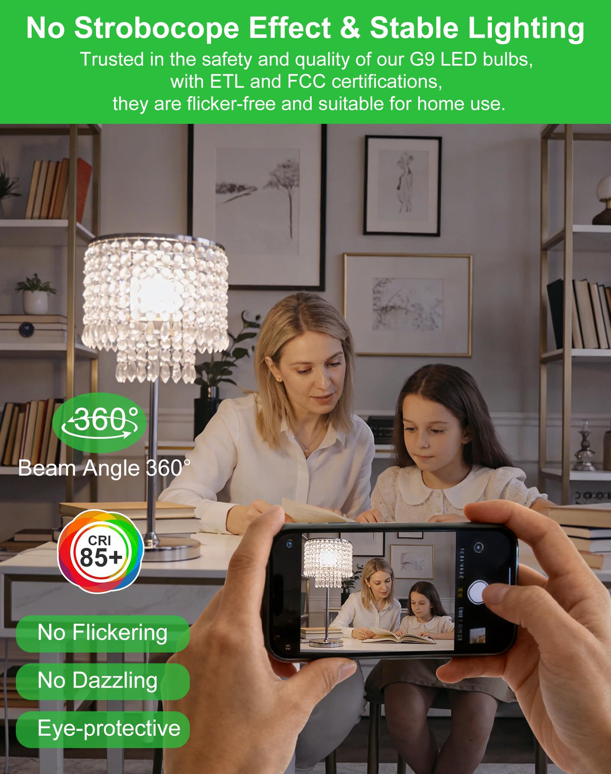 BAOMING G9 LED Bulb Dimmable 4W (40W Equivalent) – 4000K Neutral White, Ceramic Base, 450LM – 5 Pack