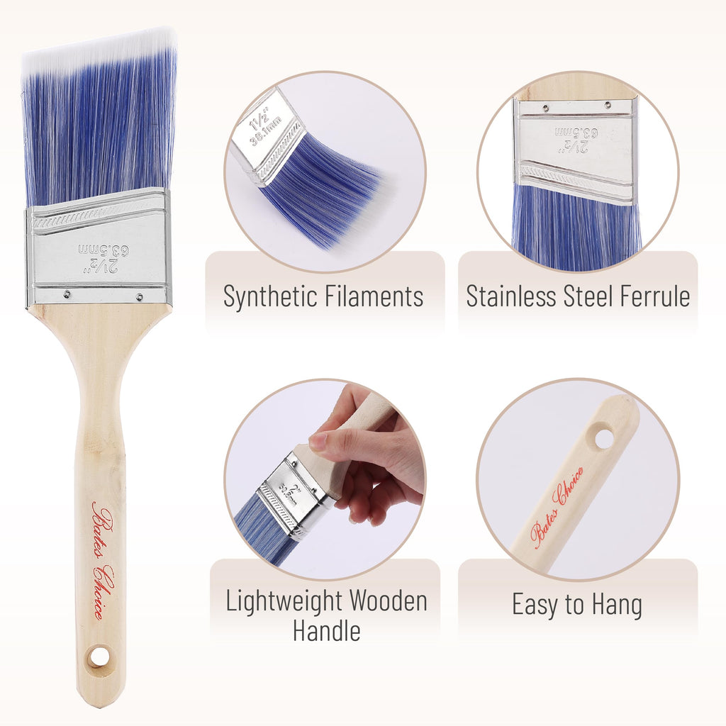 Bates Choice 19-Piece Paint Roller Kit | Microfiber Sleeves, Tray & Brushes