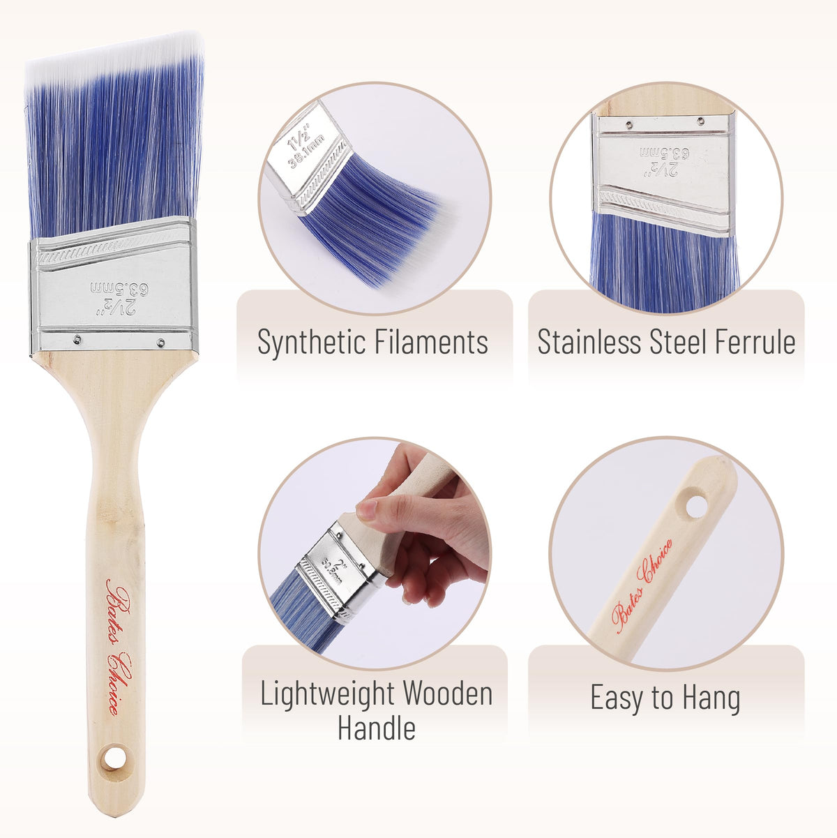 Bates Choice 19-Piece Paint Roller Kit | Microfiber Sleeves, Tray & Brushes