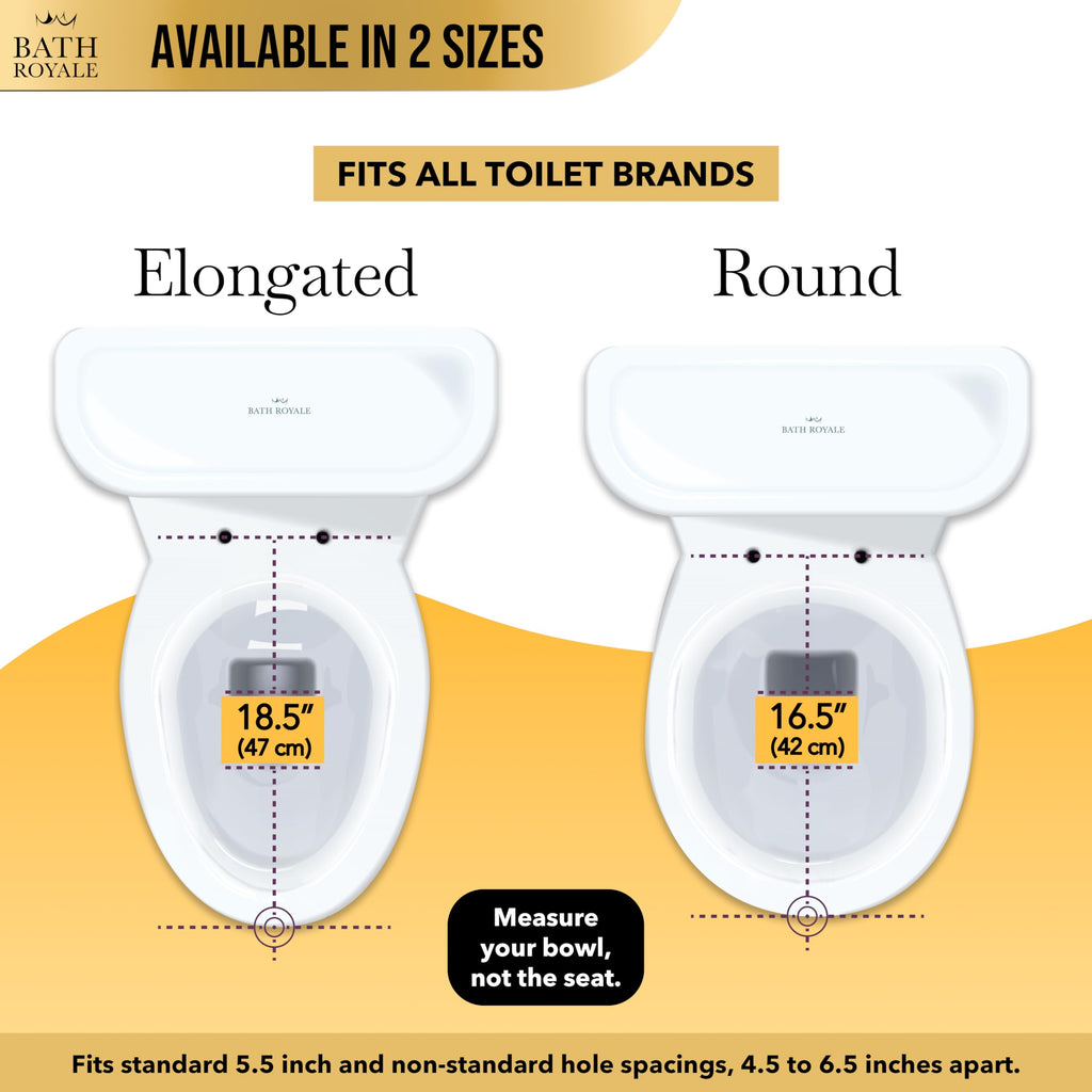 Bath Royale BR501-02 Elongated Toilet Seat – Soft Close, Heavy Duty, Easy Clean | Almond/Bone