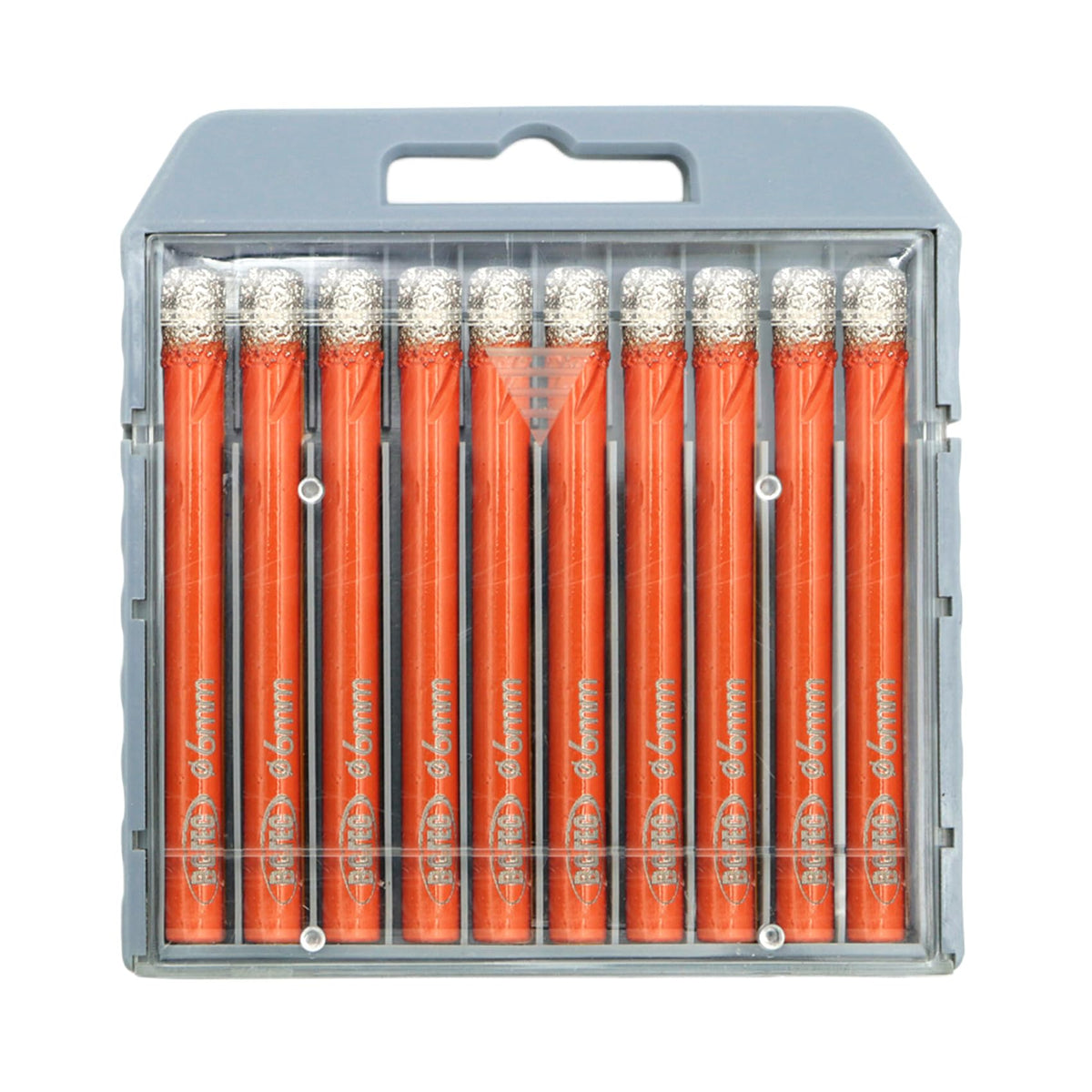 BGTEC Dry Diamond Drill Bit Set - 10pc, 1/4" (6mm) Hole Saw Kit for Granite, Marble & More
