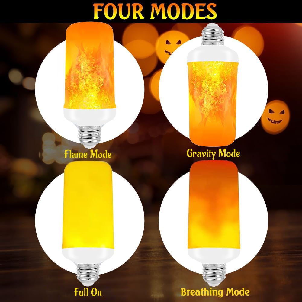 BLUEYE 2Packs Rechargeable Flame Light Bulbs with Remote – 3 Timers, USB-C Charging, Flameless Candles for Home Decor
