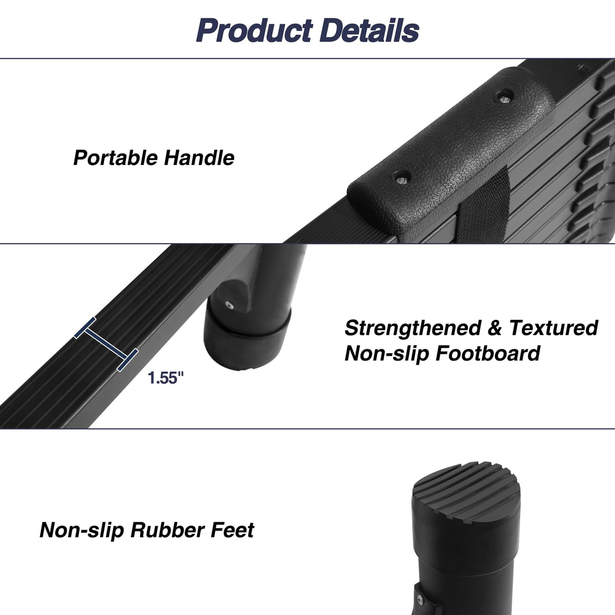 BOCOM 12.5 ft Aluminum Telescoping Ladder – 330 lbs, Lightweight & Stable for Home, RV & Outdoors