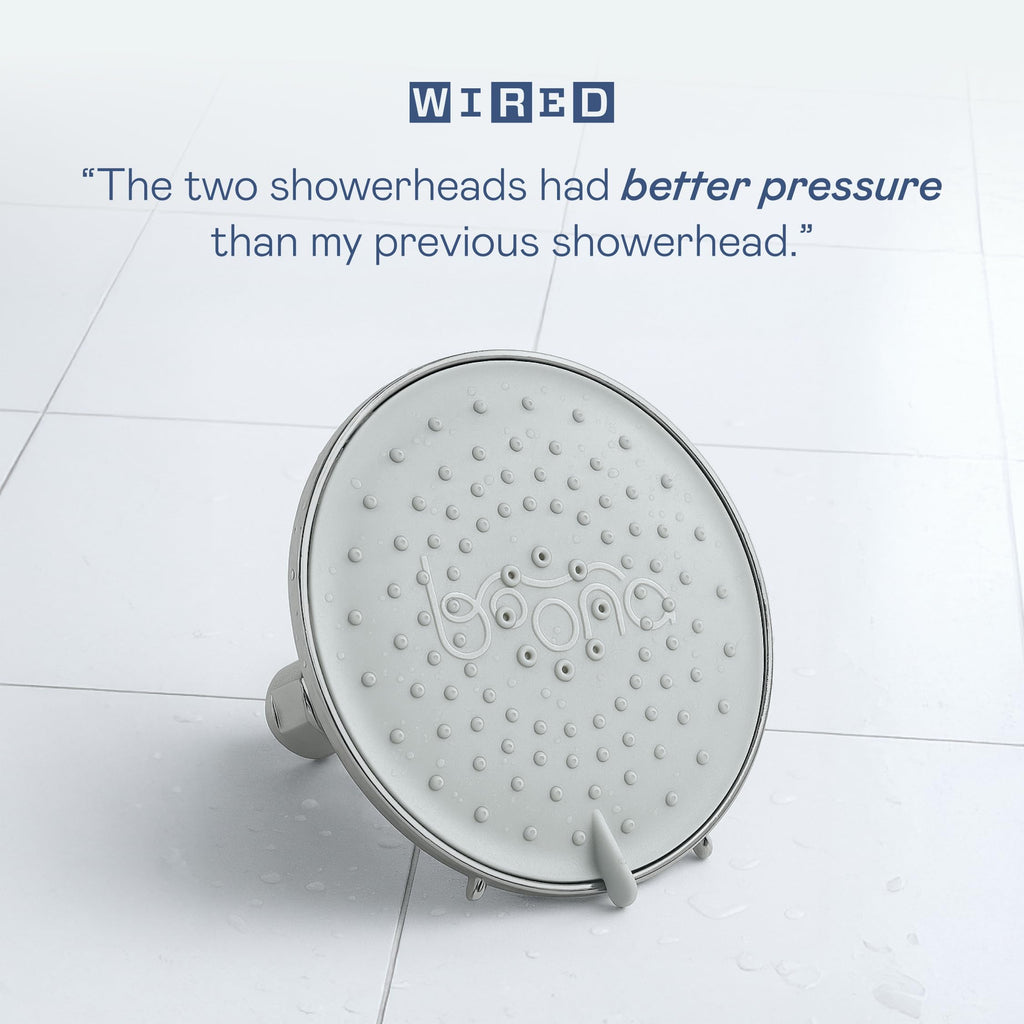 BOONA Original Tandem Shower – As Seen on Shark Tank, Dual Heads, Easy Install (Brushed Nickel)