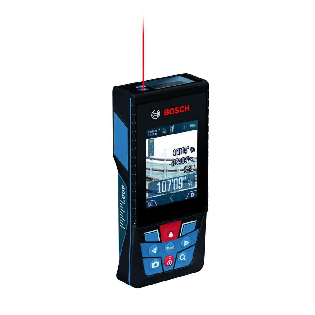 Bosch Blaze GLM400C 400 ft Outdoor Connected Laser Measure with Viewfinder | MeasureOn App