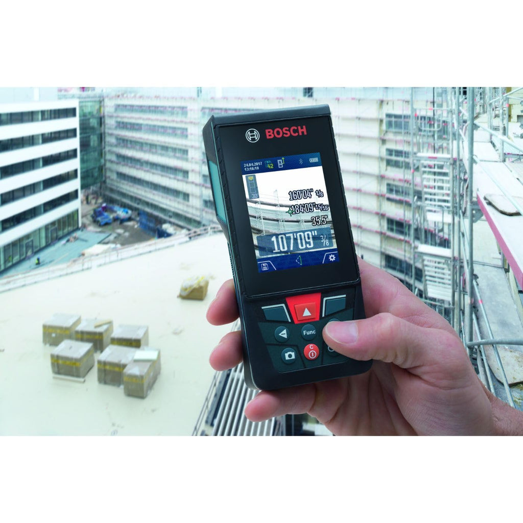 Bosch Blaze GLM400C 400 ft Outdoor Connected Laser Measure with Viewfinder | MeasureOn App