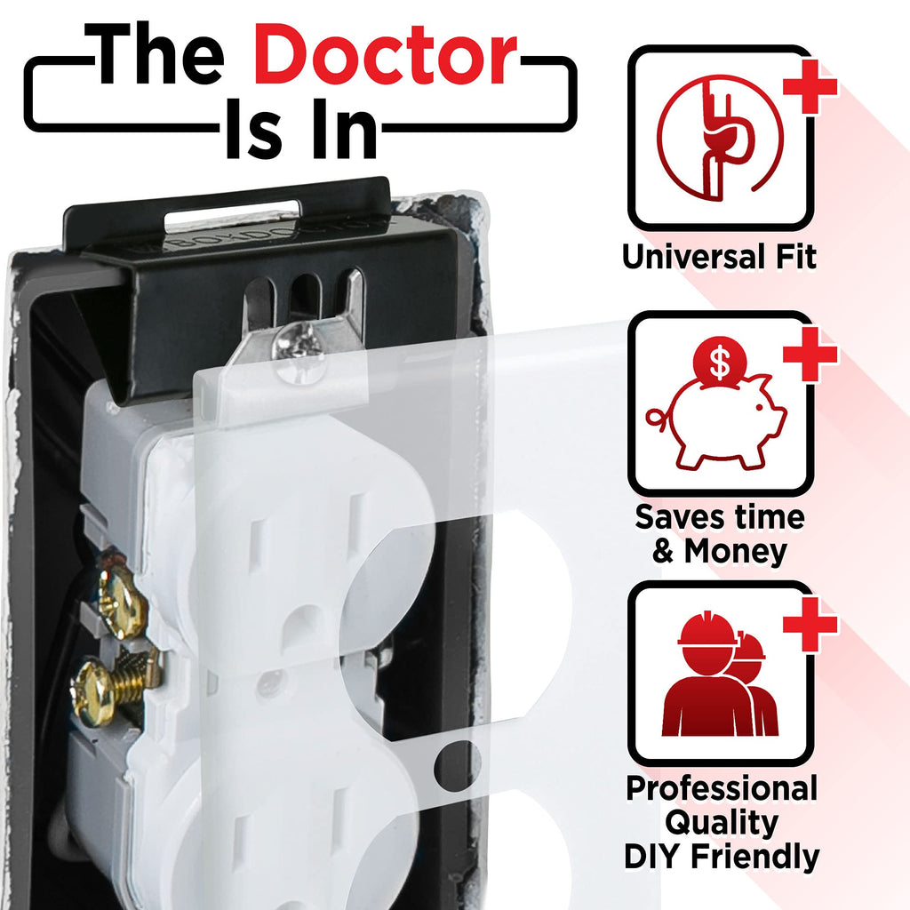 Box Doctor Repair Clips - Fix Loose Outlets and Switches (10 Pack)