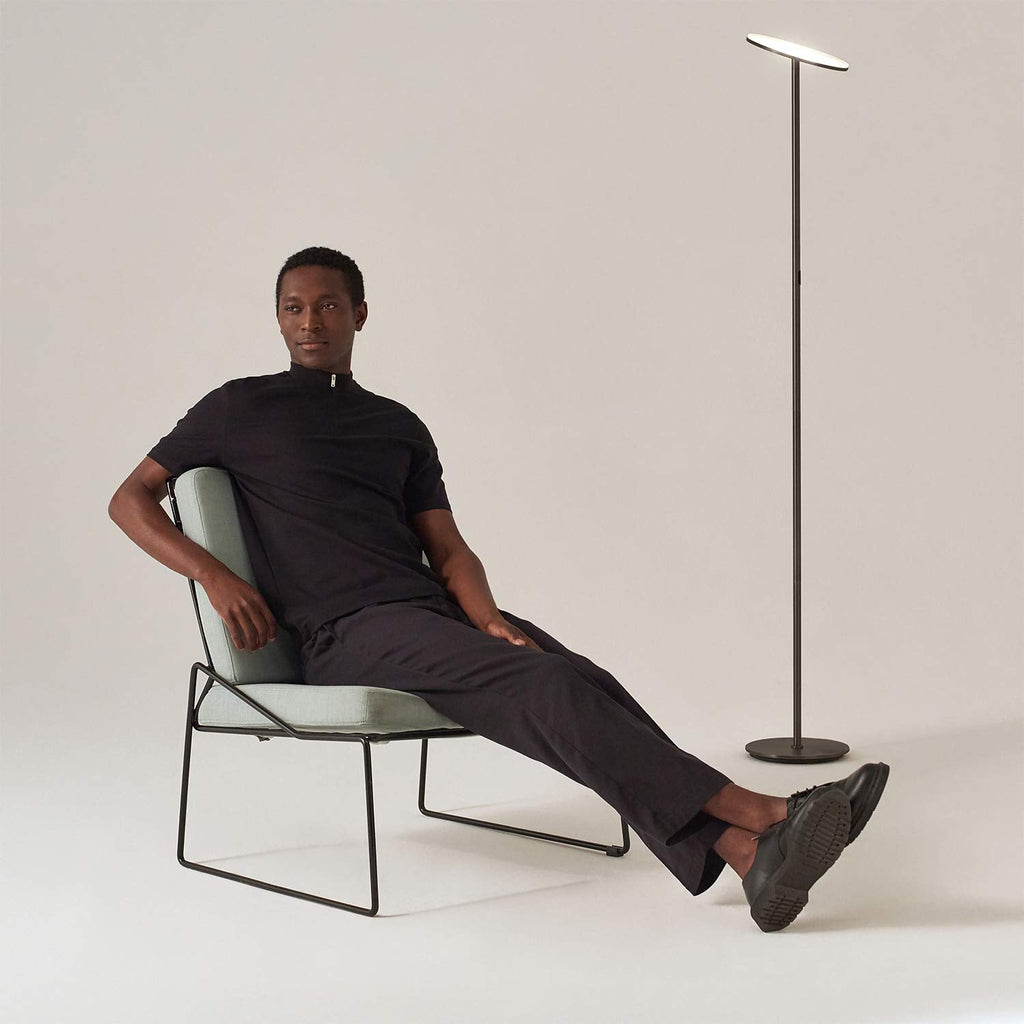 Brightech Sky LED Floor Lamp | Dimmable Torchiere, 3000K Warm White, Bronze