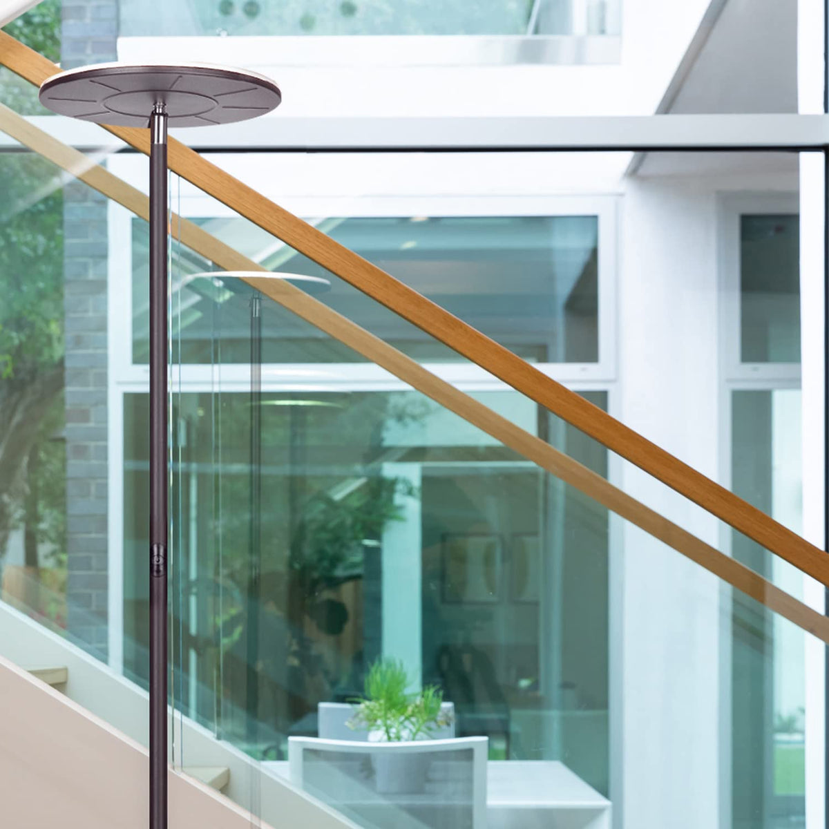 Brightech Sky LED Floor Lamp | Dimmable Torchiere, 3000K Warm White, Bronze