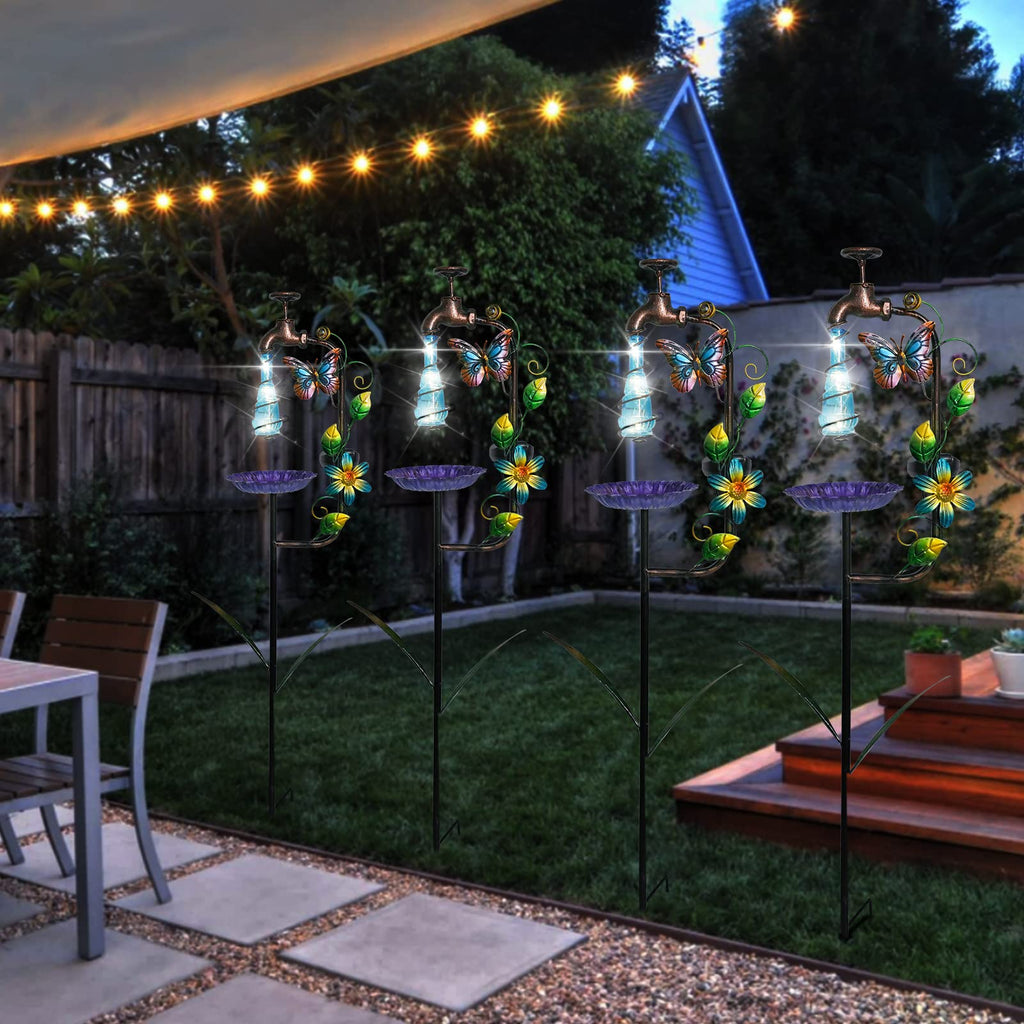 Bshine Solar Waterdrop Hummingbird Stake – Garden Light (Blue)