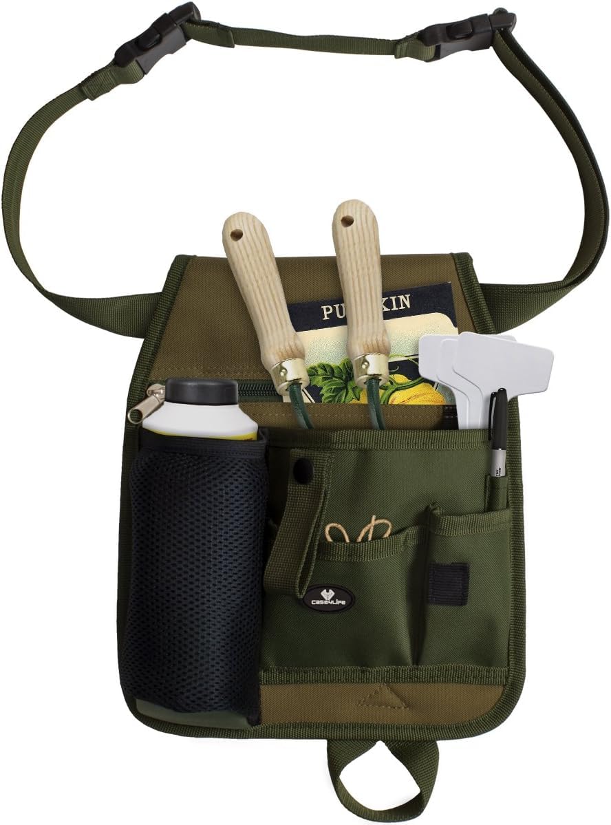 Case4Life Handy Organizer Garden Tool Pouch – Unisex Utility Belt Apron with Multiple Pockets