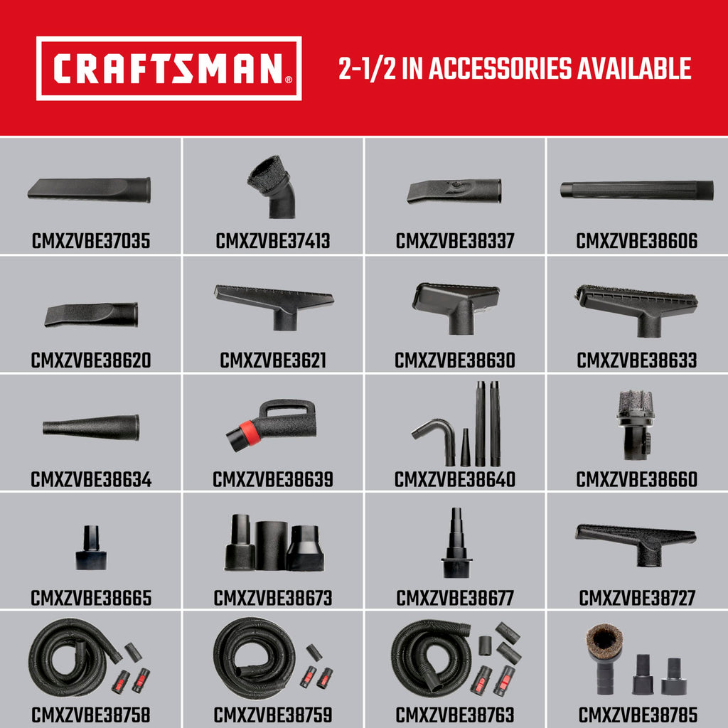 CRAFTSMAN 2-1/2 in Wet Nozzle Attachment for Wet/Dry Vacs – Industrial-Grade, Large-Mess Cleanup