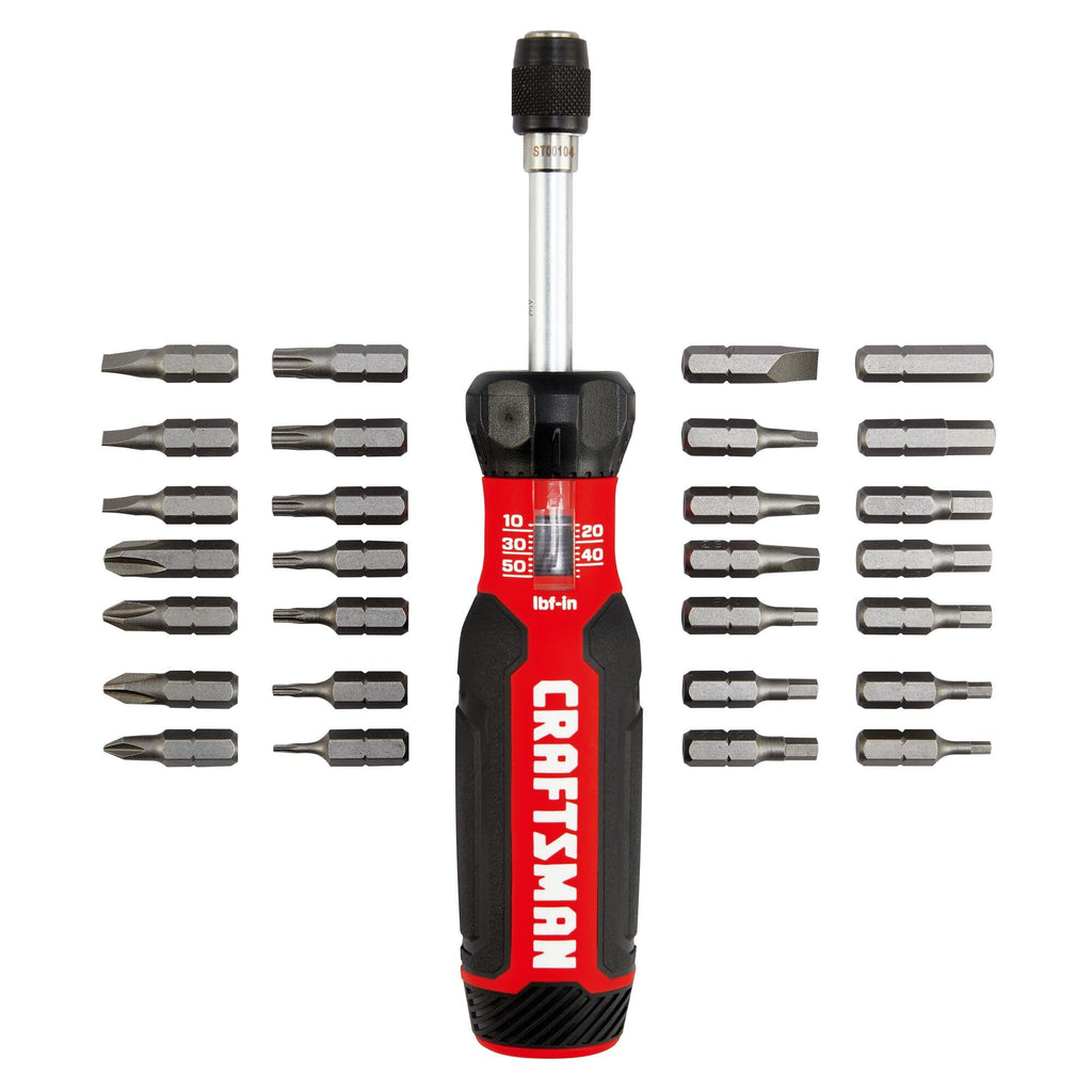 CRAFTSMAN Torque Screwdriver Set with VersaStack Case – 29-Piece Multi-Bit (CMHT68130)