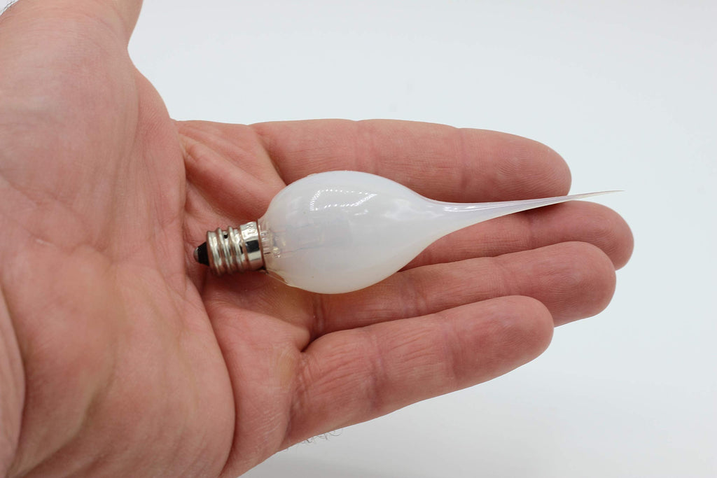 Creative Hobbies Silicone Dipped 7W Incandescent Candle Lamp Bulbs – 10 Pack (E12)