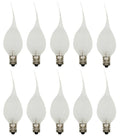 Creative Hobbies Silicone Dipped 7W Incandescent Candle Lamp Bulbs – 10 Pack (E12)