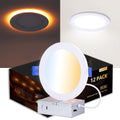 CycevSun 12-Pack 6-Inch LED Recessed Lights with Night Light — Dimmable, 5 CCT, Canless Wafer, ETL & Energy Star