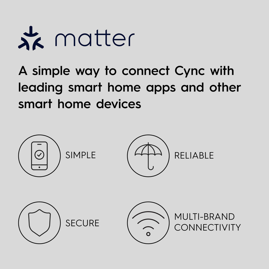 GE Cync Smart LED Bulbs – Color Changing, Matter Compatible, 3-Pack