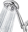 DAKINGS 6-Spray High-Pressure Handheld Showerhead – 5 Inch Chrome, 60-Inch Hose, 1-Min Install