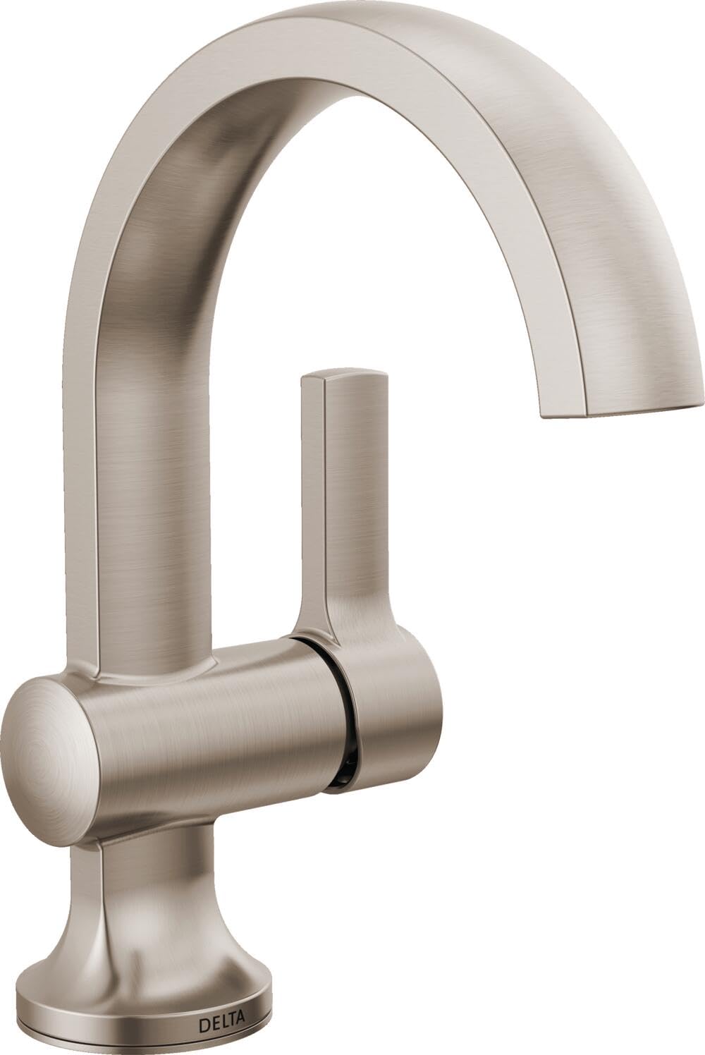 Delta Albion Brushed Nickel 1-Hole Bathroom Faucet | SpotShield & WaterSense | 15855LF-SP