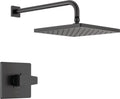Delta Faucet Modern Raincan Square Shower Trim Kit Matte Black, T14268-BL-PP (Valve Not Included)