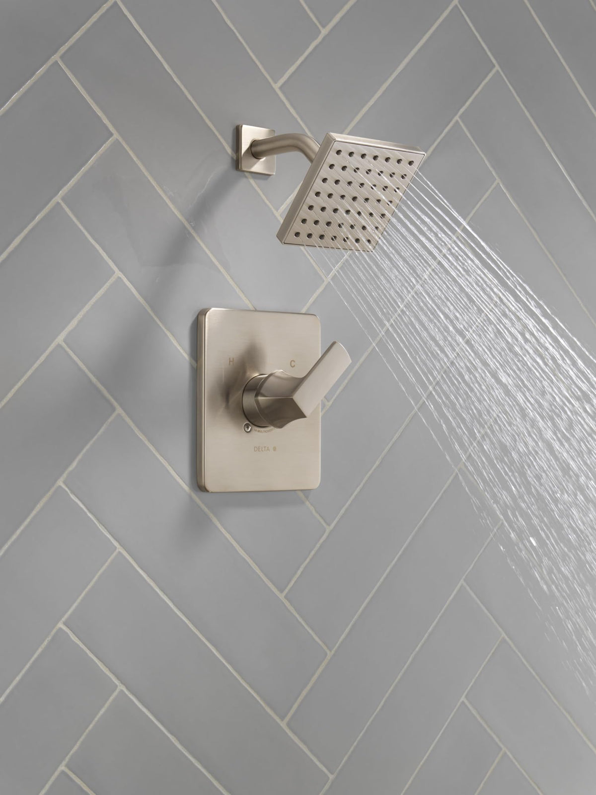 Delta Velum 14 Series Shower Faucet Set – Brushed Nickel, H2Okinetic & Monitor Valve