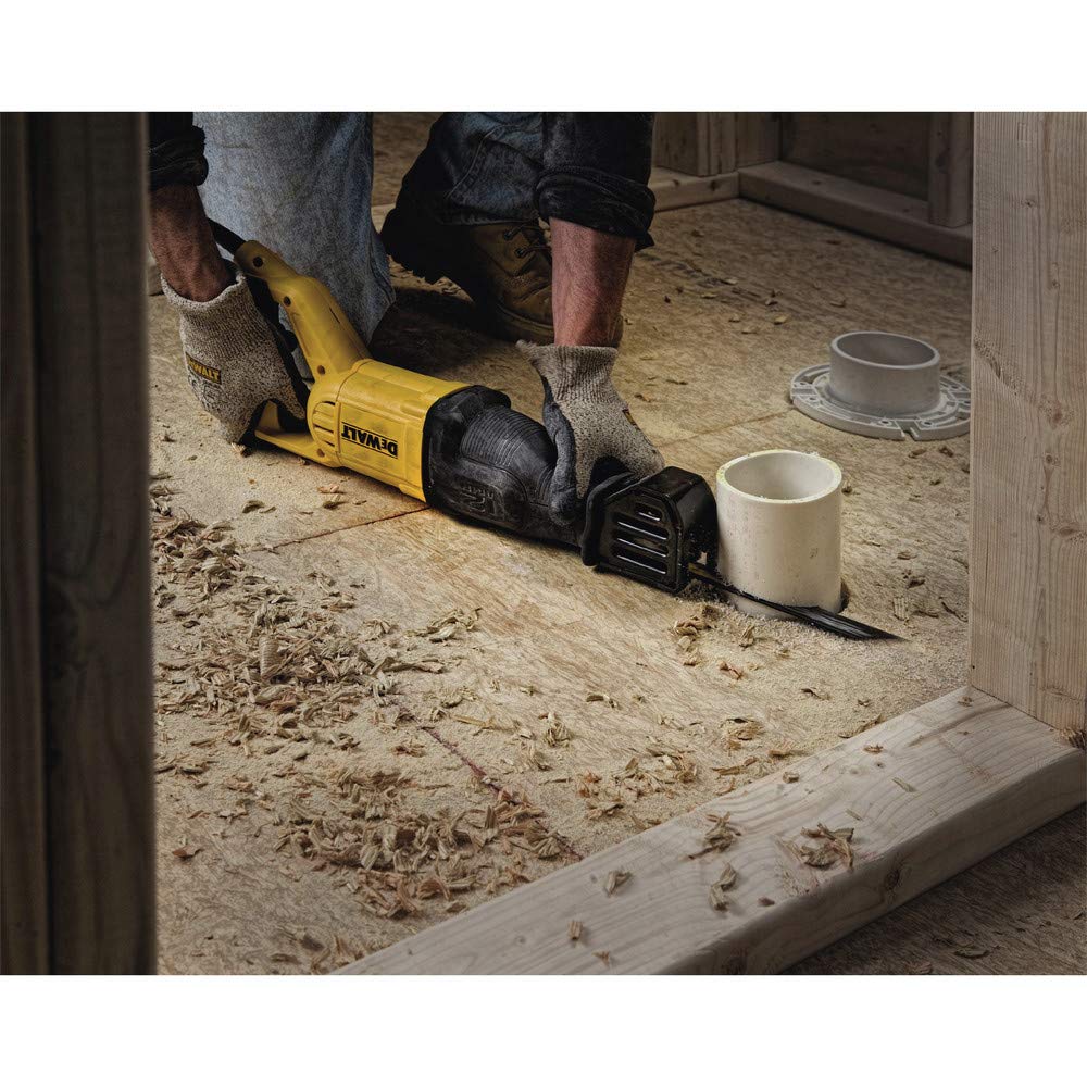 DEWALT DWE305 Reciprocating Saw – 12 Amp, 2900 SPM, 4-Position Blade Clamp