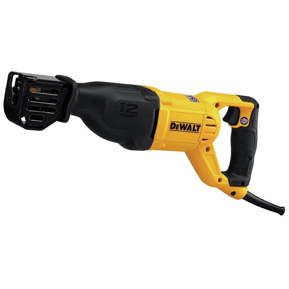 DEWALT DWE305 Reciprocating Saw – 12 Amp, 2900 SPM, 4-Position Blade Clamp