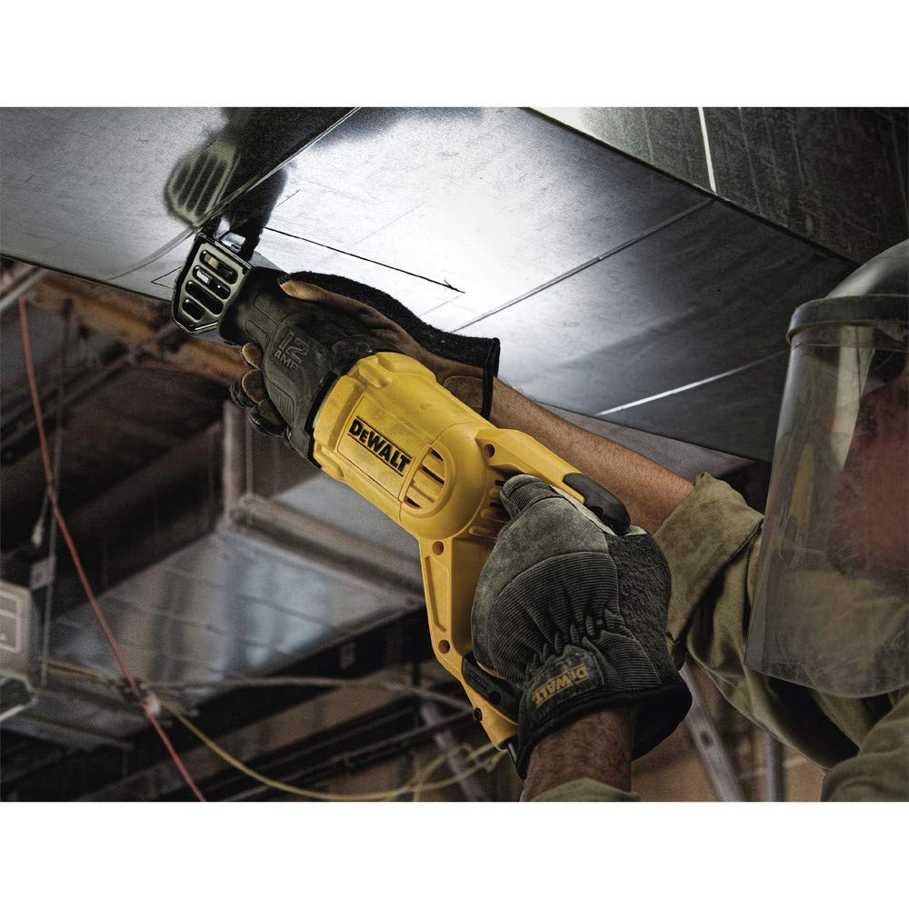 DEWALT DWE305 Reciprocating Saw – 12 Amp, 2900 SPM, 4-Position Blade Clamp