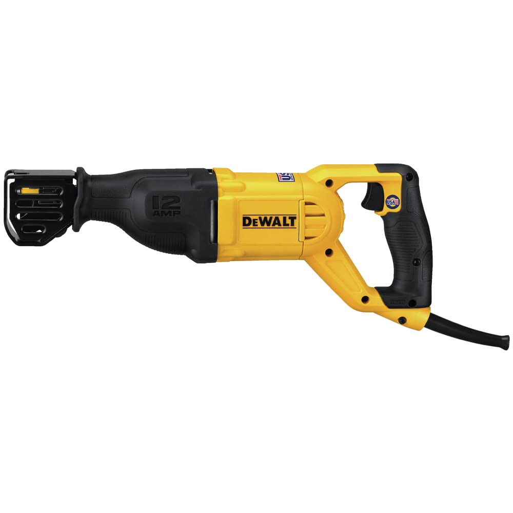 DEWALT DWE305 Reciprocating Saw – 12 Amp, 2900 SPM, 4-Position Blade Clamp