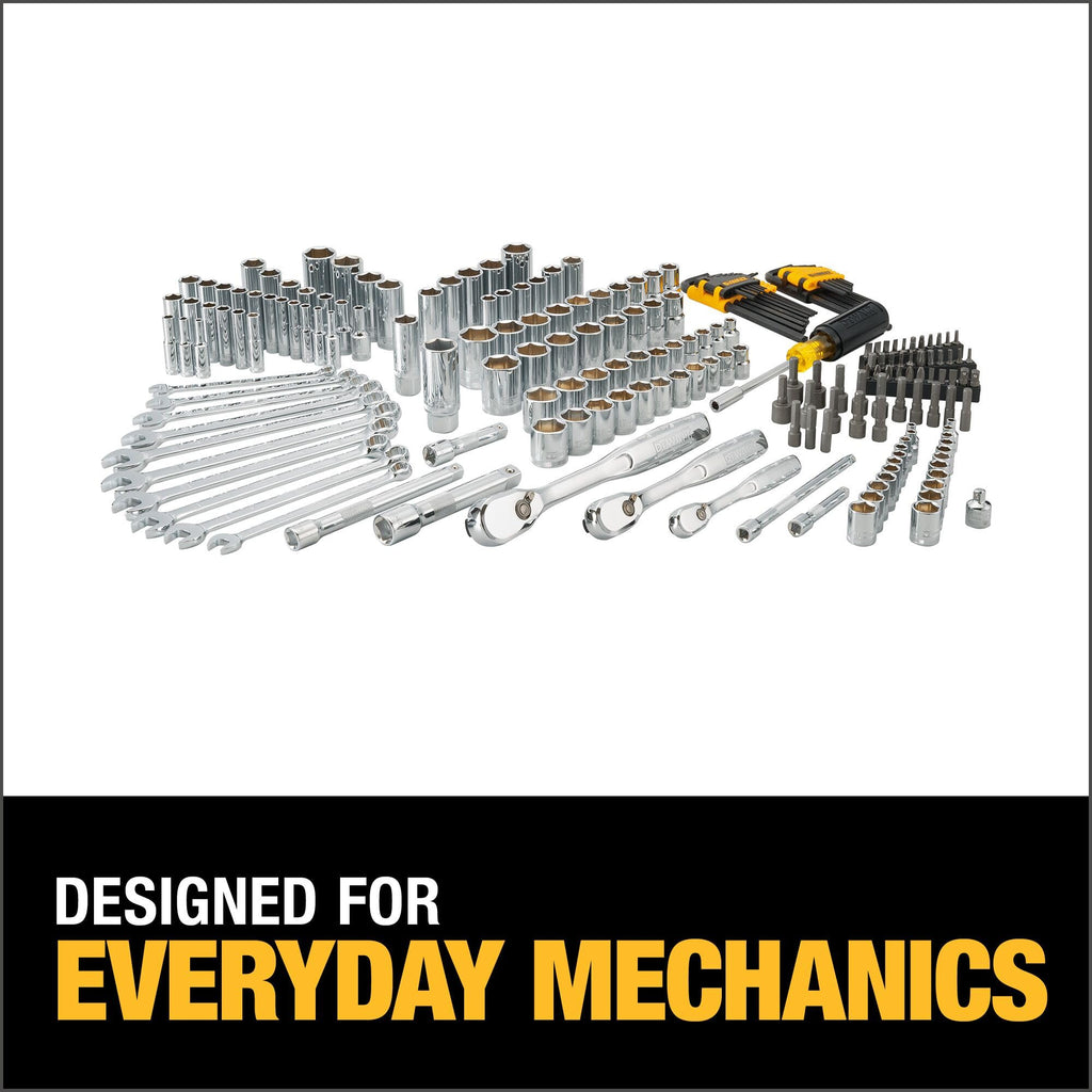 DEWALT 205-Piece Mechanics Tool Set DWMT81534 | 1/4, 3/8, 1/2 in Drives, SAE/Metric