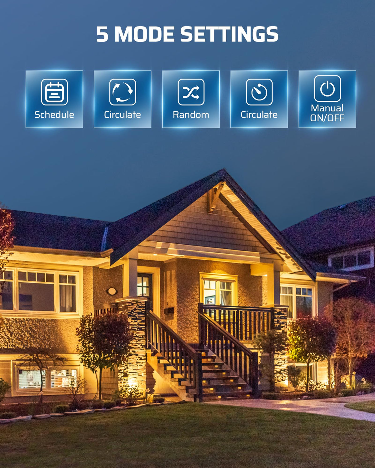 DEWENWILS 300W Wi-Fi Low Voltage Landscape Transformer — 3 Zones, Alexa & Google Assistant
