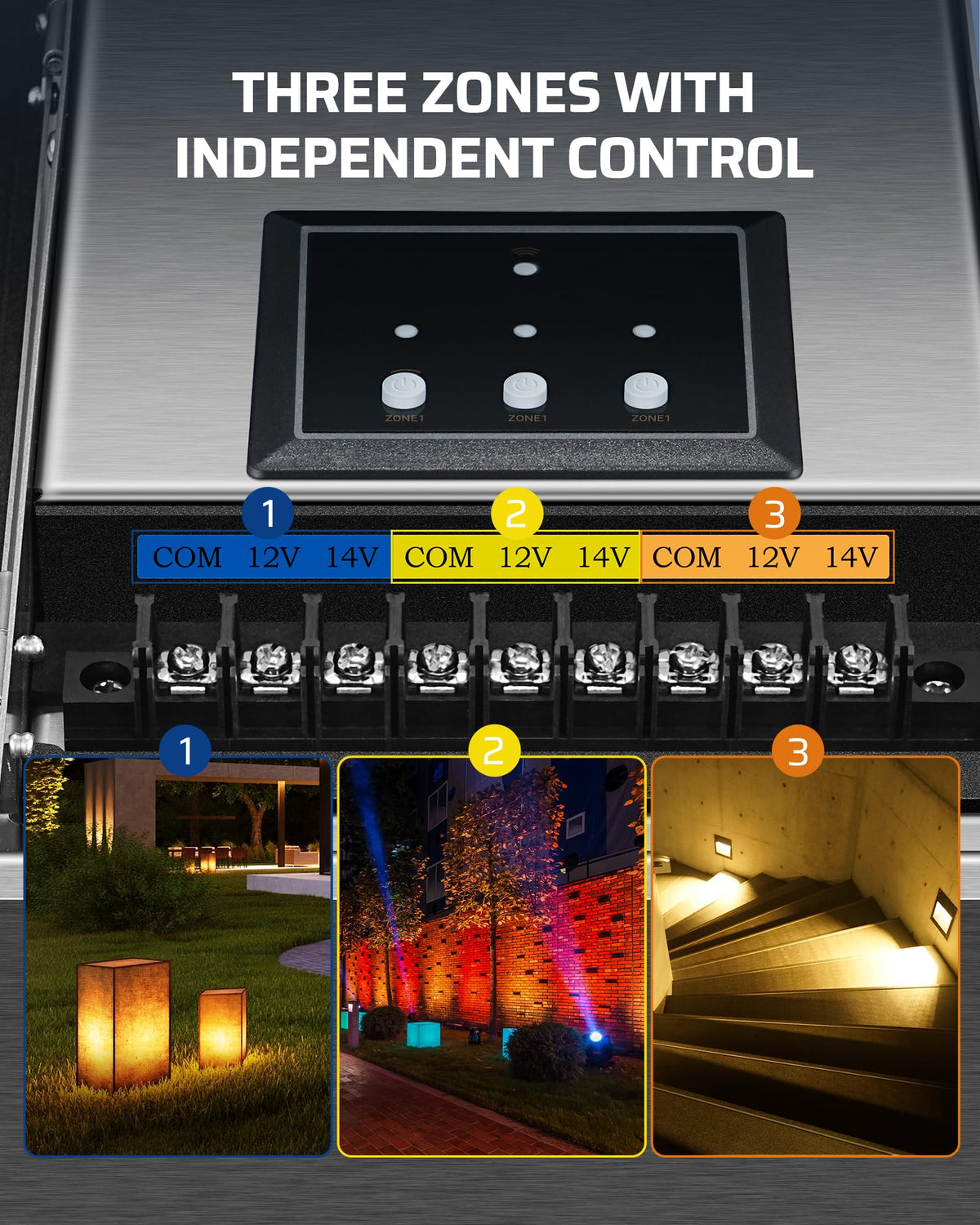 DEWENWILS 300W Wi-Fi Low Voltage Landscape Transformer — 3 Zones, Alexa & Google Assistant
