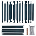 DIAUHNL 17-Piece Card Scraper Set for Woodworking – Blue Spring Steel & Burnisher