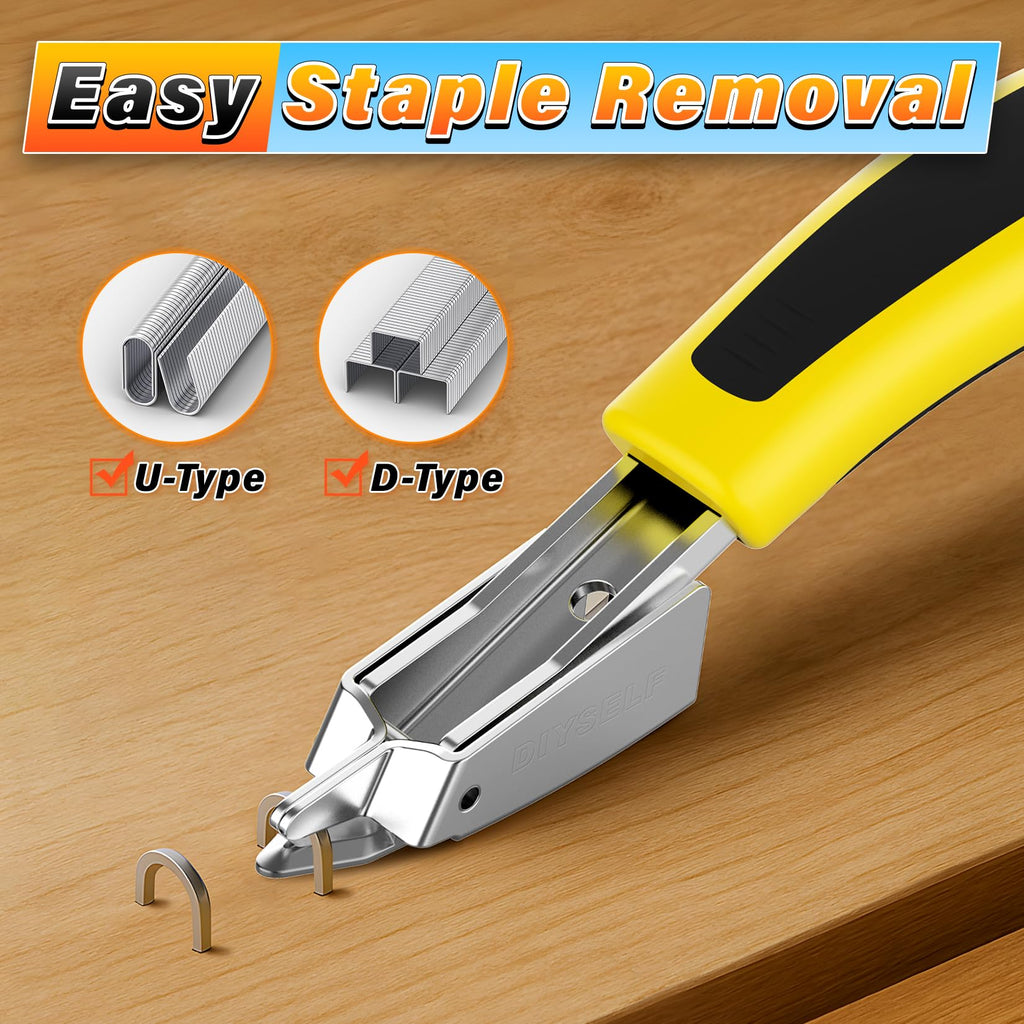 DIYSELF Heavy Duty 4-in-1 Staple Gun for Upholstery, Woodworking & DIY Projects | 4000 Staples Included
