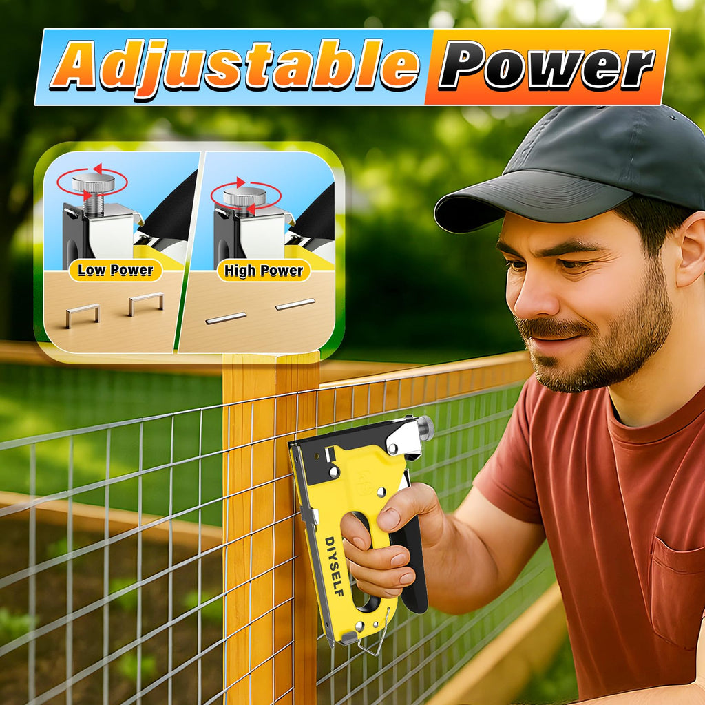 DIYSELF Heavy Duty 4-in-1 Staple Gun for Upholstery, Woodworking & DIY Projects | 4000 Staples Included