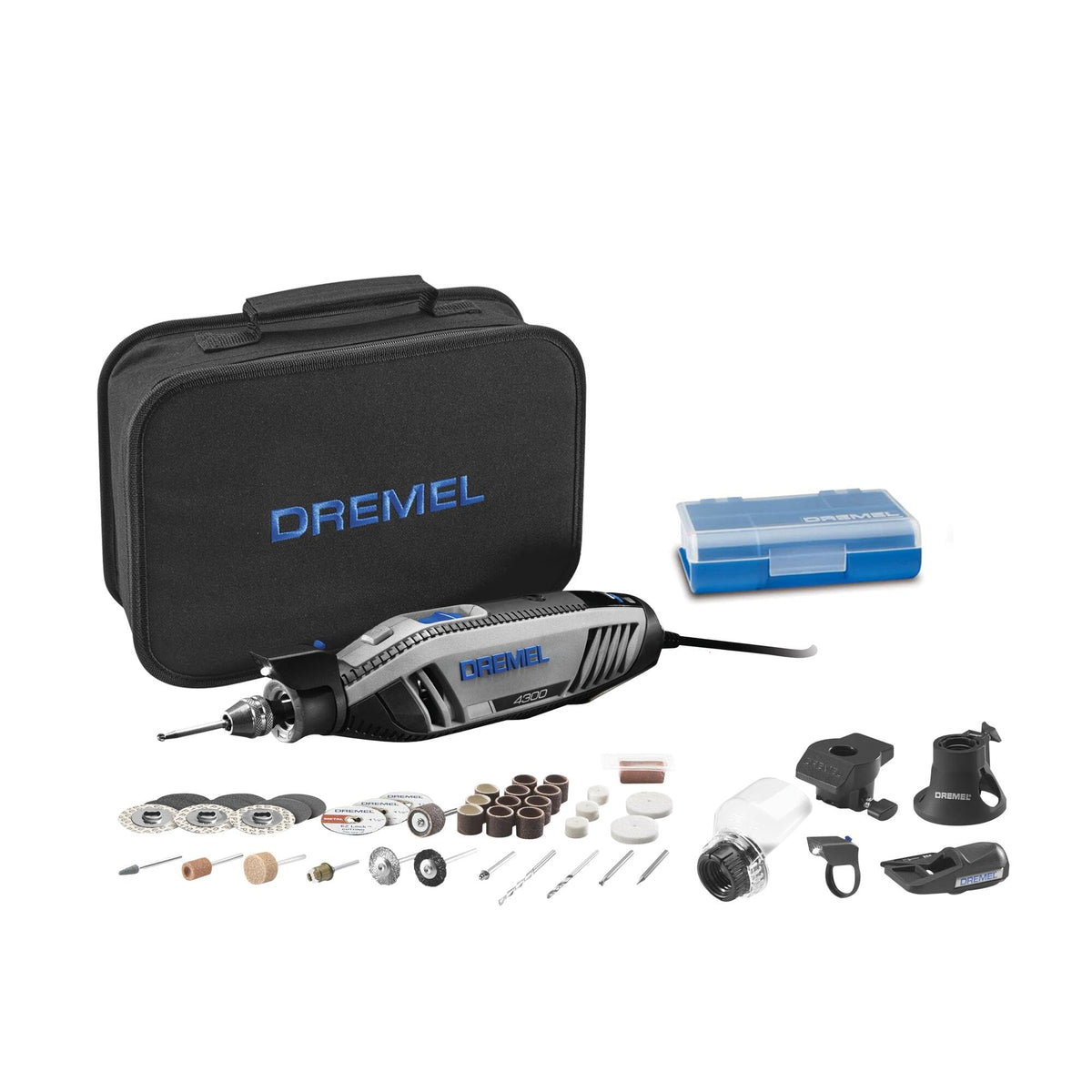 Dremel 4300-5/40 High Performance Rotary Tool Kit with LED Light – 5 Attachments & 40 Accessories