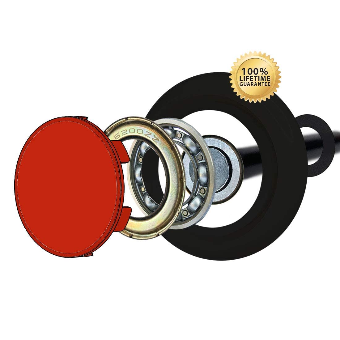 DURA-LIFT Titan Premium 2 in. Sealed 6200ZZ Nylon Garage Door Roller — 12 Pack