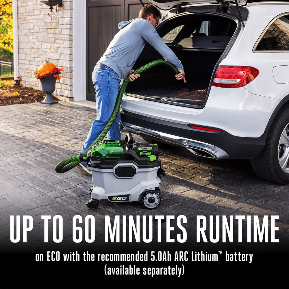 EGO Power+ 9-Gallon Cordless Wet/Dry Vacuum – 110 CFM, Battery & Charger Not Included