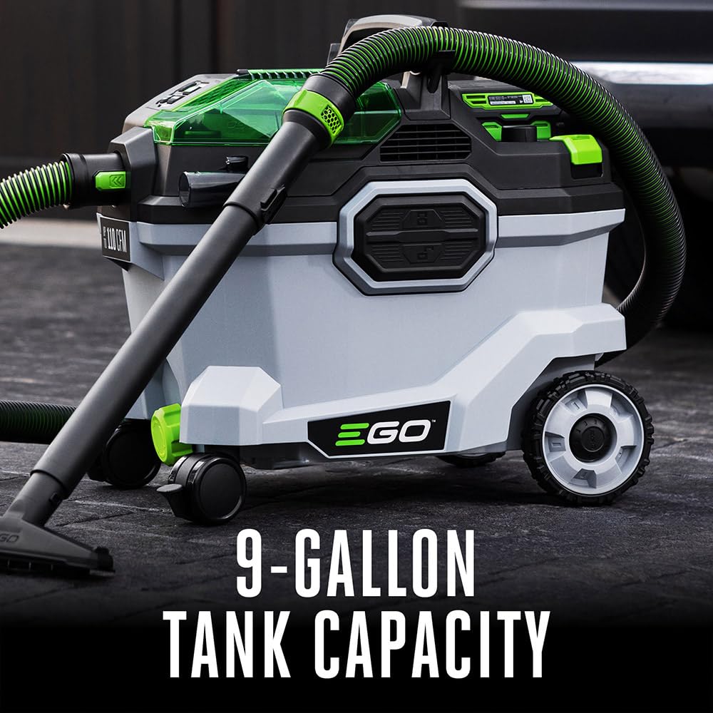EGO Power+ 9-Gallon Cordless Wet/Dry Vacuum – 110 CFM, Battery & Charger Not Included