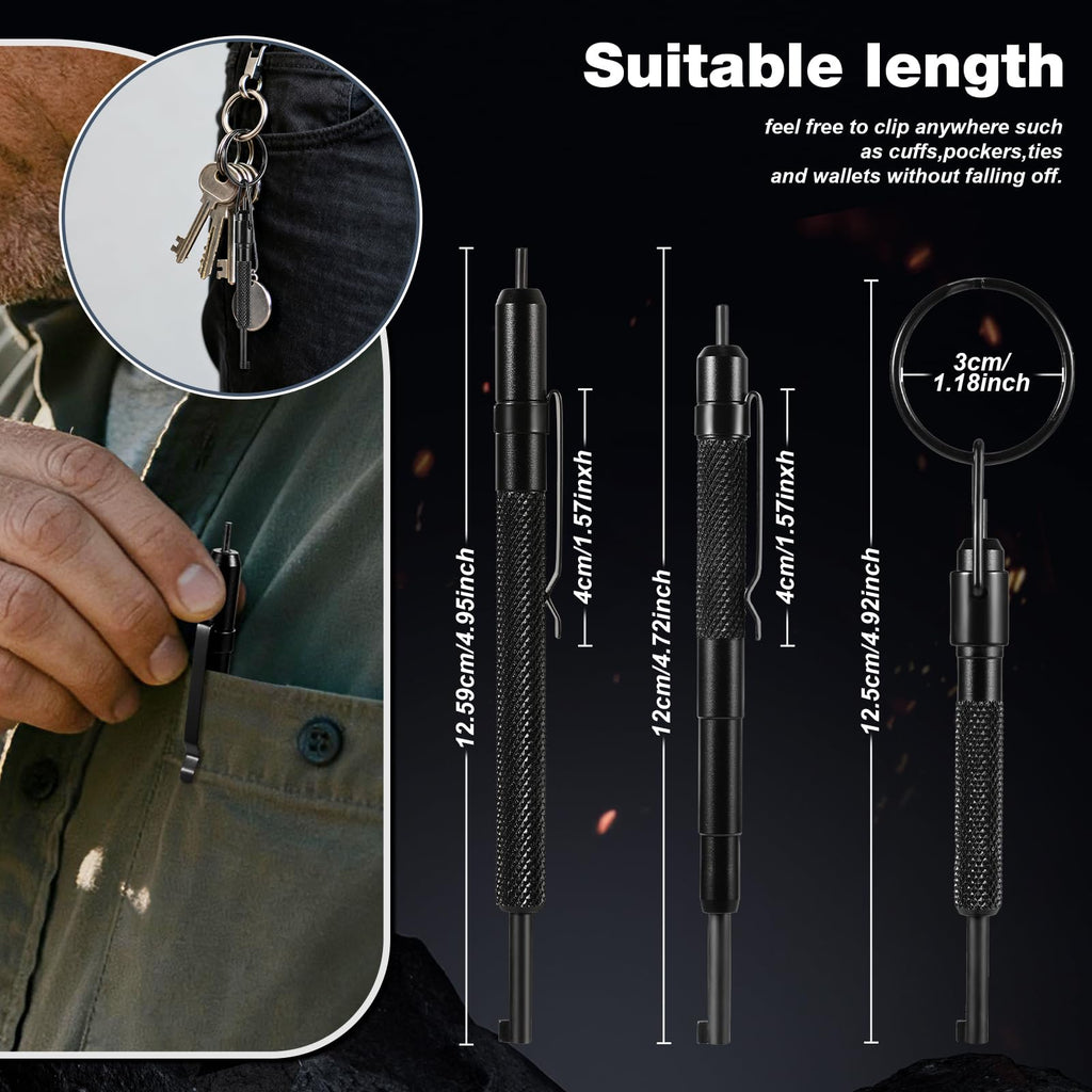 ESENHARBER Handcuff Key Set – Universal 3-Key Pocket Keys (5.1 inch, 4.75 inch, 3.6 inch)