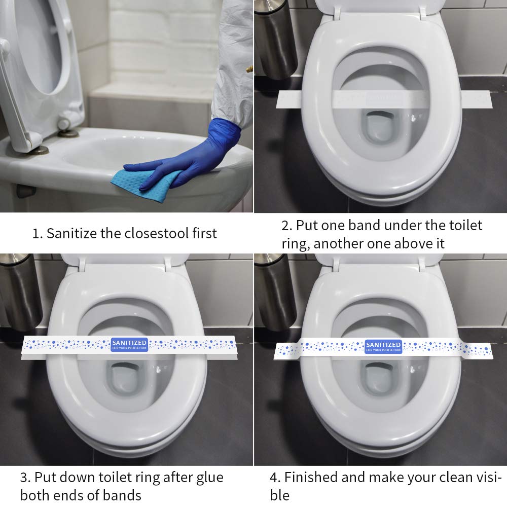 ESSENTIAL Printed Toilet Seat Band 16.5 in Wide – 1000/Case for Hotels & Motels