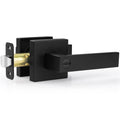 Estmoon 1 Pack Black Door Handle – Keyless Privacy Lever for Bedroom & Bathroom | Zinc Alloy