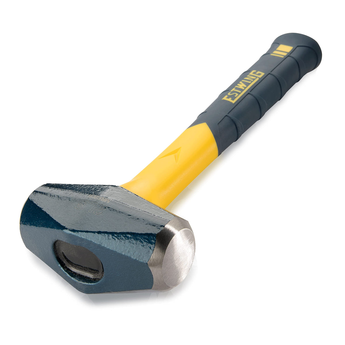 ESTWING Sure Strike Drilling/Crack Hammer — 2-Pound USA Made Sledge with Fiberglass Handle & No-Slip Cushion Grip