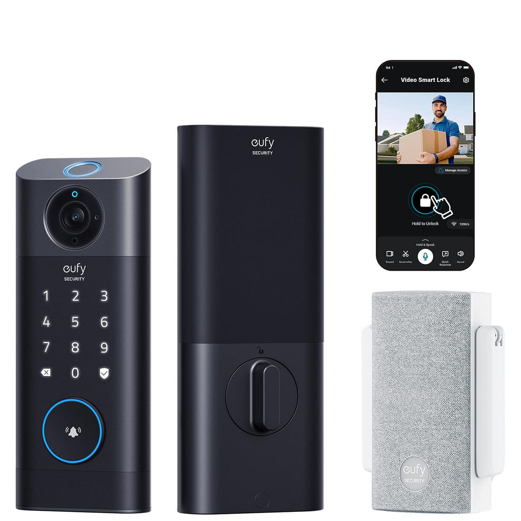 eufy Security Video Smart Lock S330 — 3-in-1 Camera, Doorbell & Fingerprint Keyless Entry