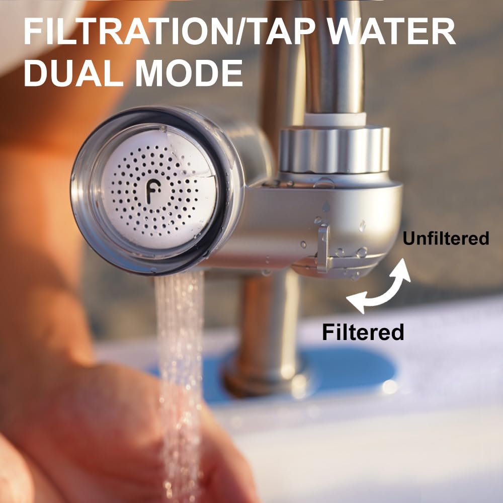 Filterbaby Skincare Filter 2.0 – Chrome Faucet Filter for Hydrated Skin, 99.9% Chlorine Removal