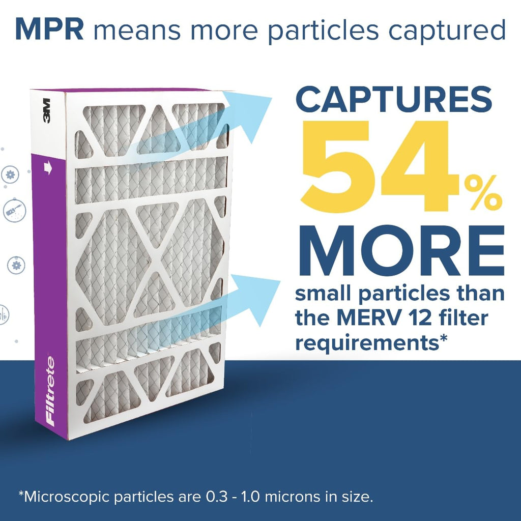 Filtrete 20x25x4 AC Furnace Filter - MPR 1550 / MERV 12 - Fits Honeywell & Aprilaire Space-Gard - 4-Pack